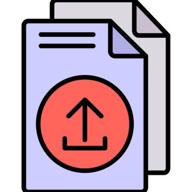 Dosya. Web simgesi basit illüstrasyon