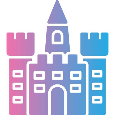 Şato. Web simgesi basit illüstrasyon