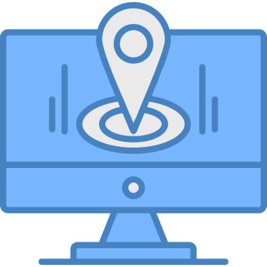 konum pin gps simgesi - taslak biçimi