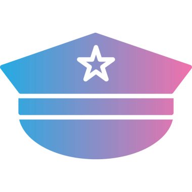 Bir yıldızın mavi ve beyaz çizgi simgelerinin vektör çizimi