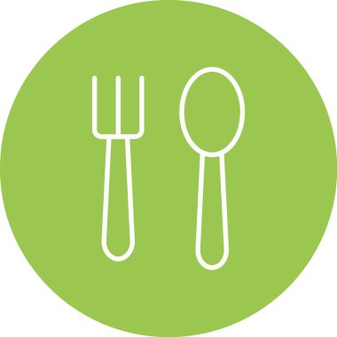 Çatal bıçak. Web simgesi basit illüstrasyon