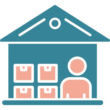 Otelde. Web simgesi basit illüstrasyon