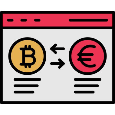 Para için. Web simgesi basit illüstrasyon