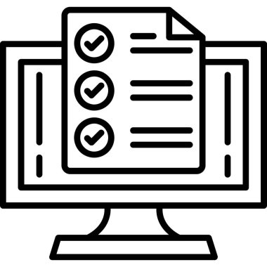 Kontrol listesi simgesini kontrol et, basit biçim