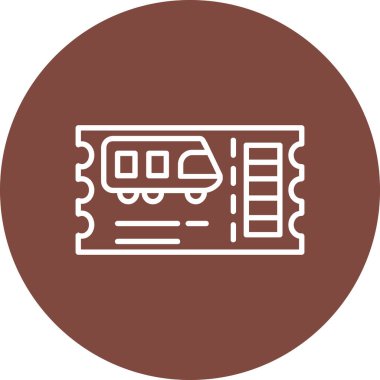 Tren simgesinin vektör illüstrasyonu