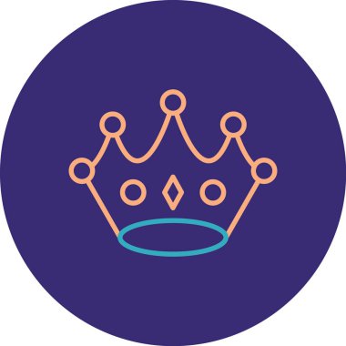 Taç. Web simgesi basit illüstrasyon