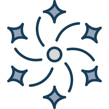 Kar tanesi. Web simgesi basit illüstrasyon