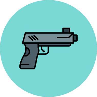 Silah. Web simgesi basit illüstrasyon