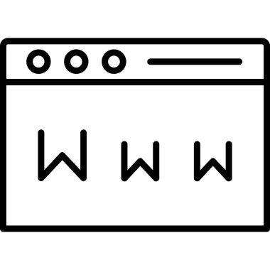 Web sitesi simgesi, satır ve basit tasarım