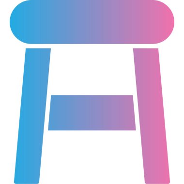 Beyaz arkaplanda sandalye simgesi, illüstrasyon, tasarım