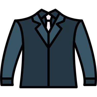 Ceket simgesi, vektör illüstrasyonu