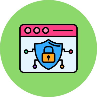 Web Kilidi. Basit illüstrasyon