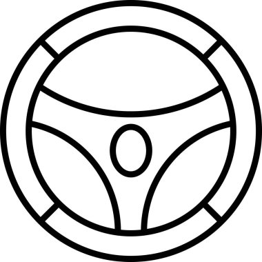 Otomobil direksiyon simgesi Taslak biçiminde