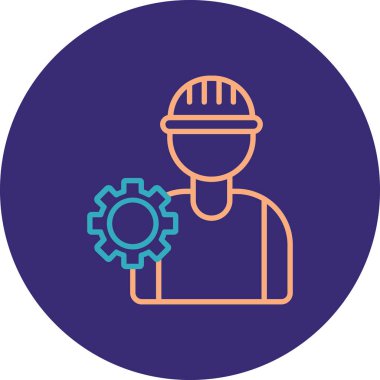 Bir insan simgesinin vektör illüstrasyonu