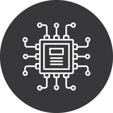 devre kartı simgesi, basit biçim.