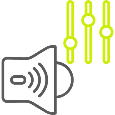 Hoparlör. Web simgesi vektör illüstrasyonu