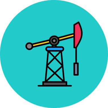 Petrol ve modern simgenin vektör illüstrasyonu