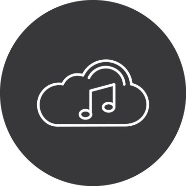 Bulut. Web simgesi basit illüstrasyon