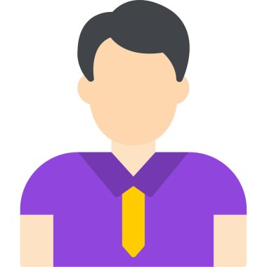 avatar erkek simgesi düz stil