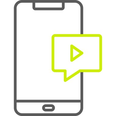 Akıllı telefon. Web simgesi basit illüstrasyon