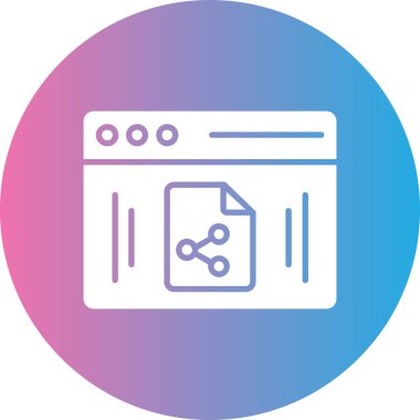 Tarayıcı. Web simgesi basit illüstrasyon