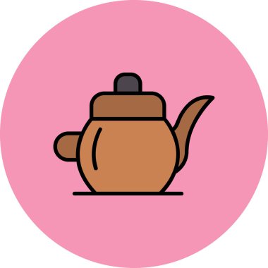 Çaydanlığın vektör illüstrasyonu