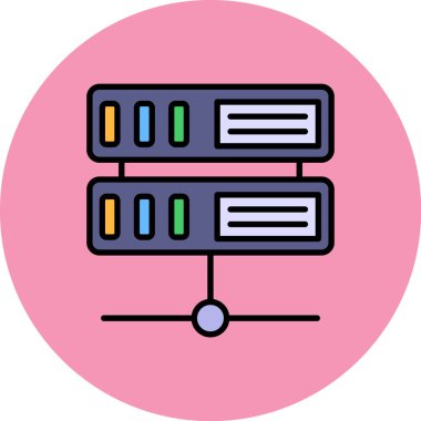 ağ sunucusu. Web simgesi basit illüstrasyon