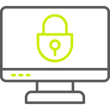 Kilit. Web simgesi basit illüstrasyon