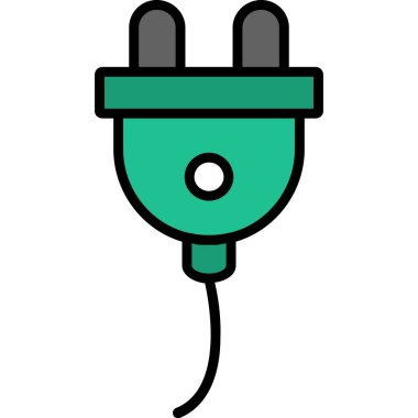 kablo tıkacı renk dış hat vektörü