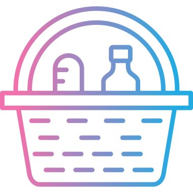 Sepet. Web simgesi basit illüstrasyon