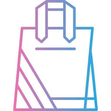 Çanta. Web simgesi basit illüstrasyon