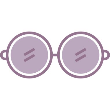 gözlük yassı ikon vektör çizimi