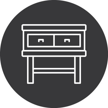 vektör mobilya simgesi, vektör illüstrasyonu