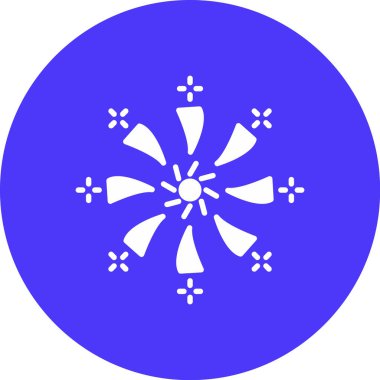 kar Tanesi simgesi vektör çizimi