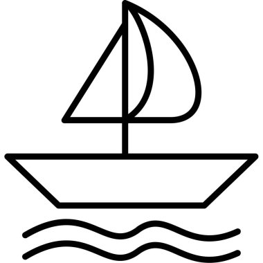 tekne yelkenlisi simgesi ana hatlarıyla