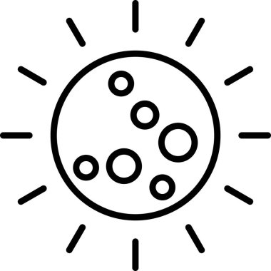 Güneş enerjisi simgesi ana hatlarıyla