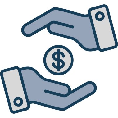 İş parası ikonu. özet vektör biçimi