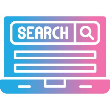 arama web simgesi vektör illüstrasyonu