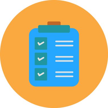 Kontrol listesi. Web simgesi basit illüstrasyon