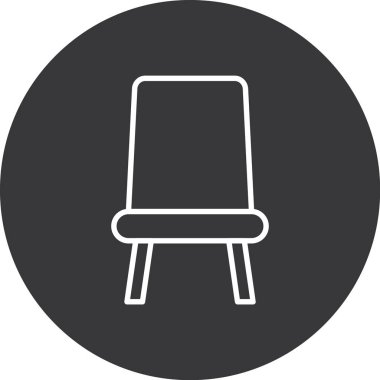 Koltuk vektör simgesi. biçim simgesi taslak biçim simgesi sembolü. vektör illüstrasyonu.