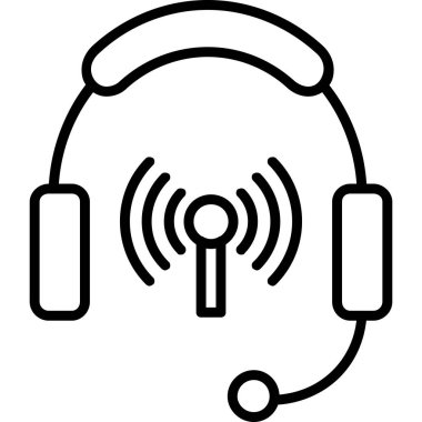 kulaklık simgesi vektör illüstrasyonu