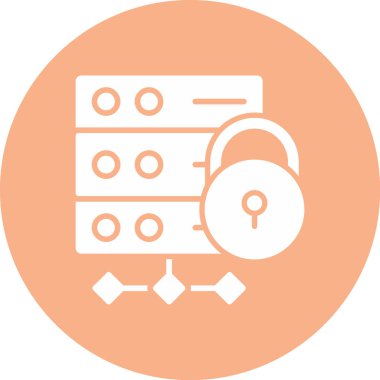 veritabanı. Web simgesi basit illüstrasyon