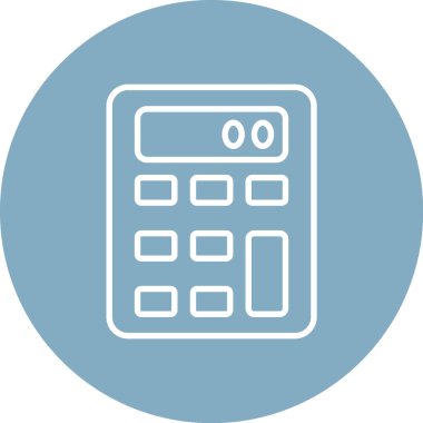 Hesap makinesi. Web simgesi basit illüstrasyon