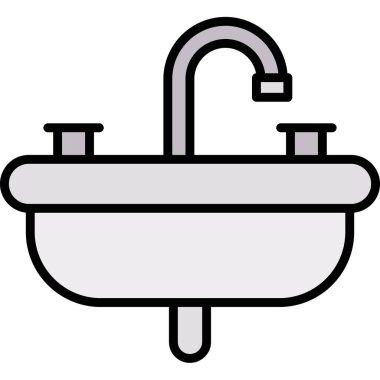 Küvet. Web simgesi basit illüstrasyon