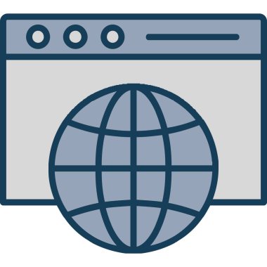 Tarayıcı tarayıcı internet simgesi - taslak biçimi