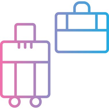 Bagaj simgesinin vektör illüstrasyonu