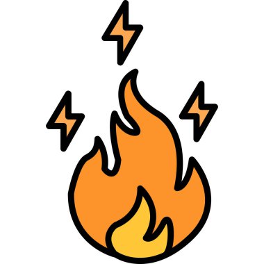 Alev simge vektör çizim