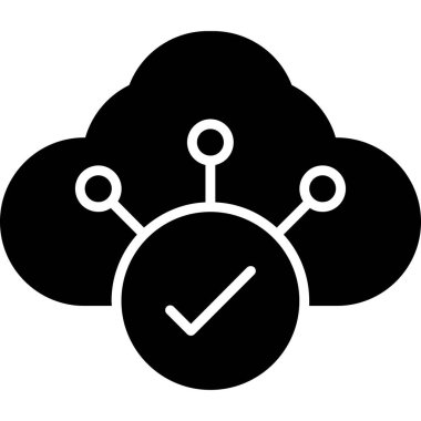 bulut hesaplama simgesi, vektör illüstrasyonu