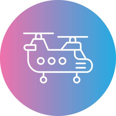 Helikopter simgesi vektör illüstrasyonu