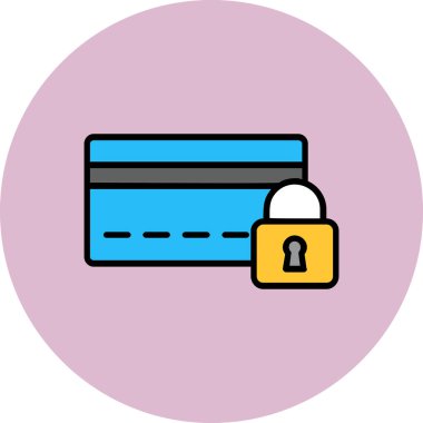 Kilit ve kilitlenme vektör simgesi bir çember içinde bir delik ile